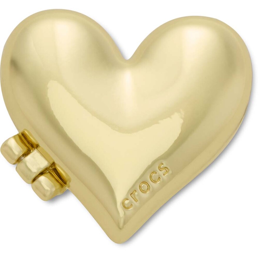 Jibbitz Gold Bubble Locket Heart Multicolor