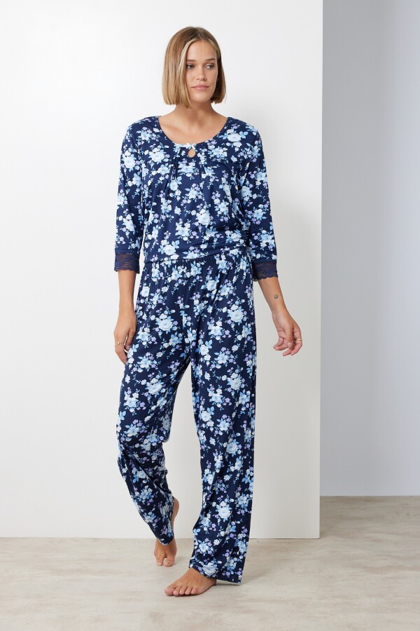 Set Pijama Remera & Pantalon AZUL/MULTI