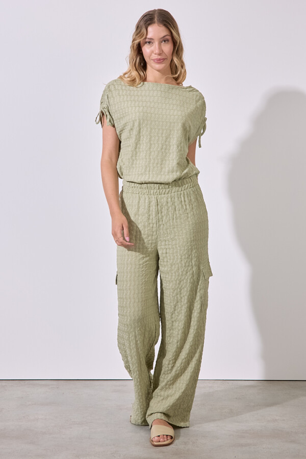 Pantalon Texturado VERDE