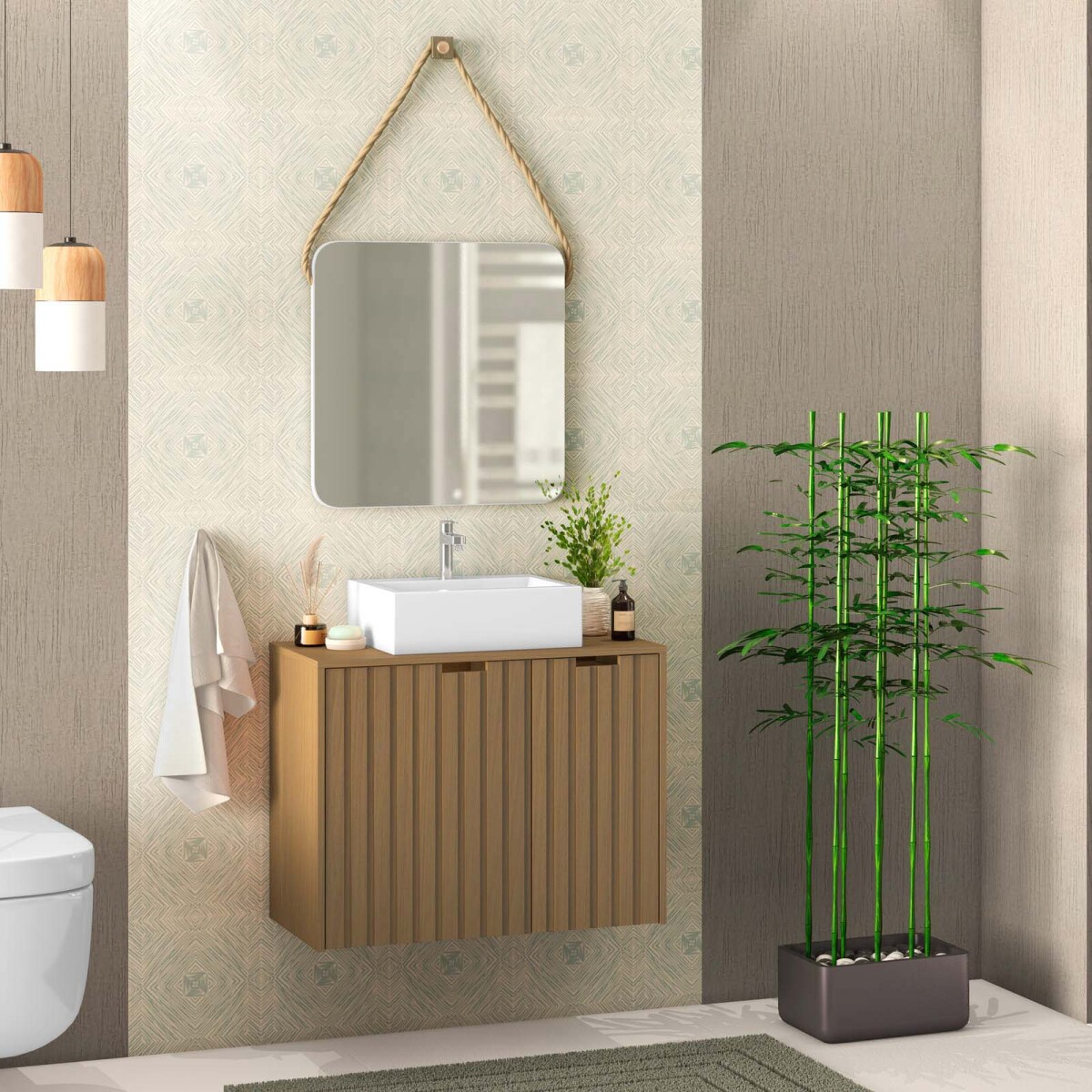 MUEBLE DE BAÑO - MDF MARRON CAMPO 