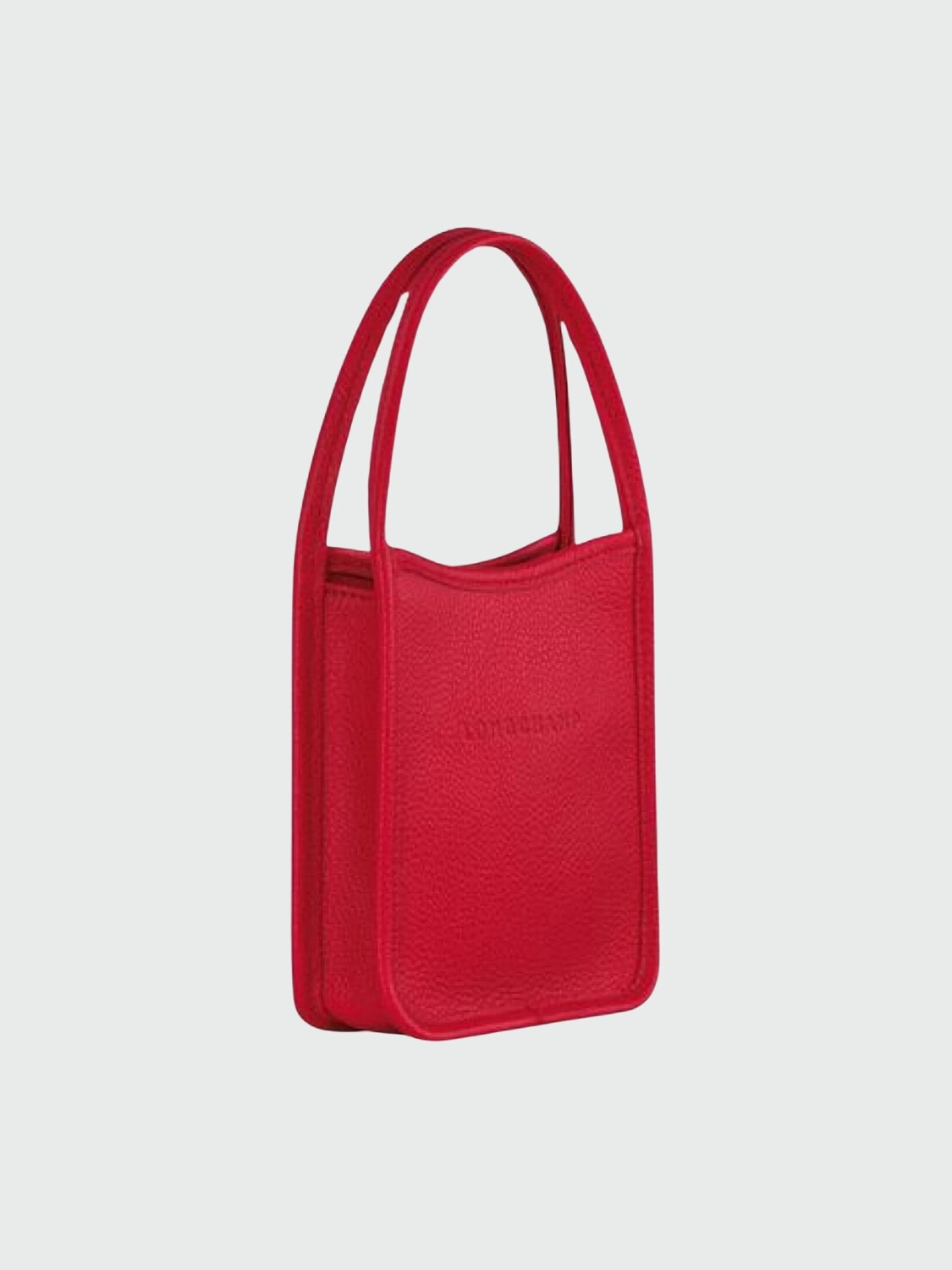 Longchamp -Cartera mini de cuero, Le foulonné Rojo