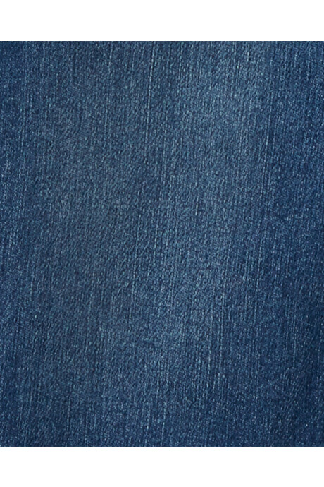 Monito jean con dobladillo a cuadros Sin color