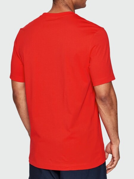 BOSS - Remera de Punto con Logo Rojo