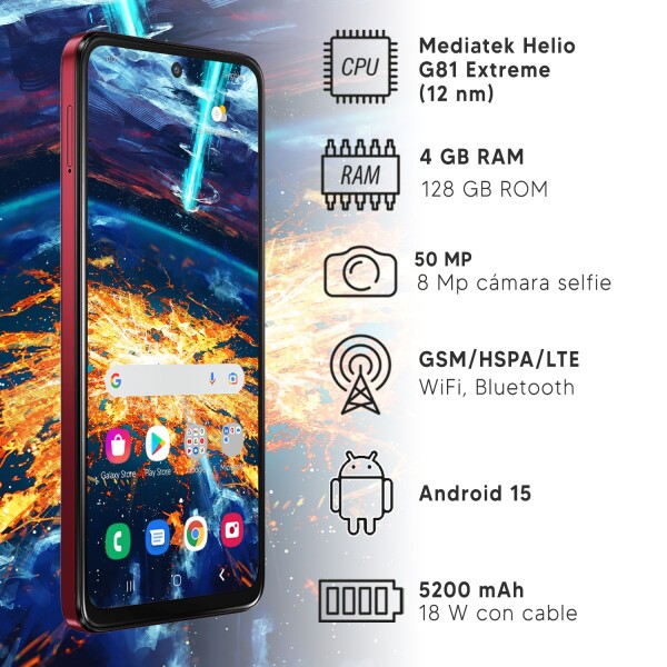 Motorola Moto G05 4/128 Gb 4g + Regalo ROJO