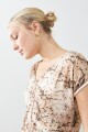 Blusa animal print beige