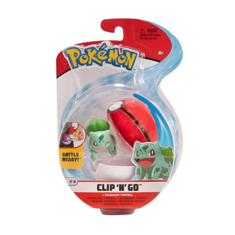 Figura Pokemon Bulbasaur y Pokebola de Clip 001