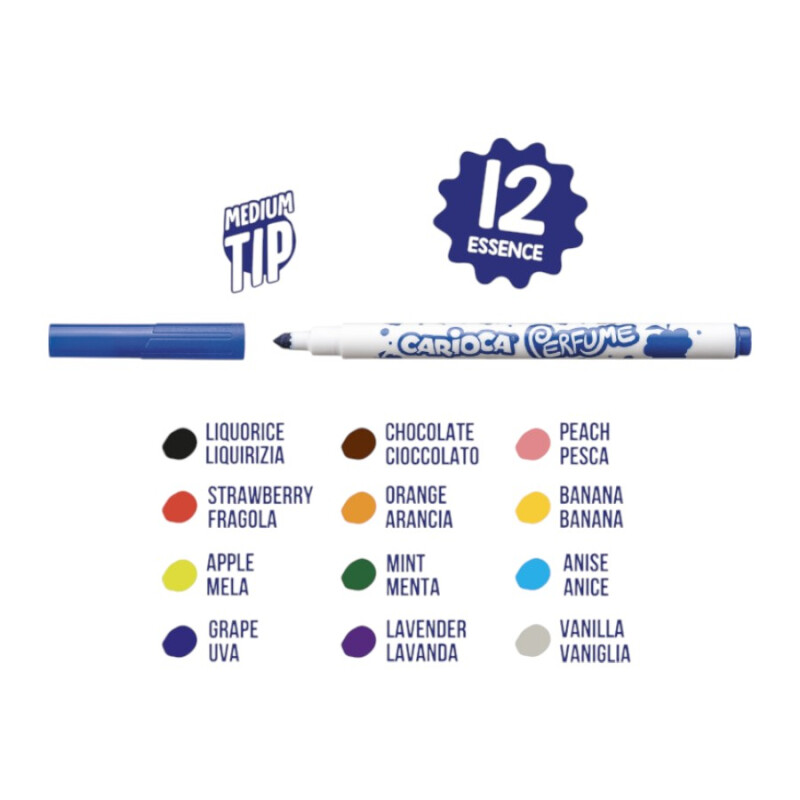 Marcadores Carioca Perfume 12 Unidades Marcadores Carioca Perfume 12 Unidades