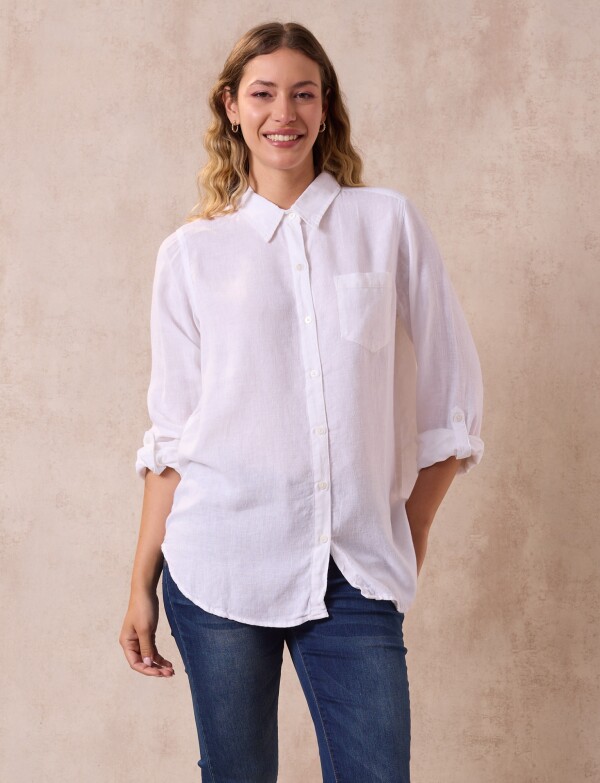 Camisa Lino Solid CRUDO
