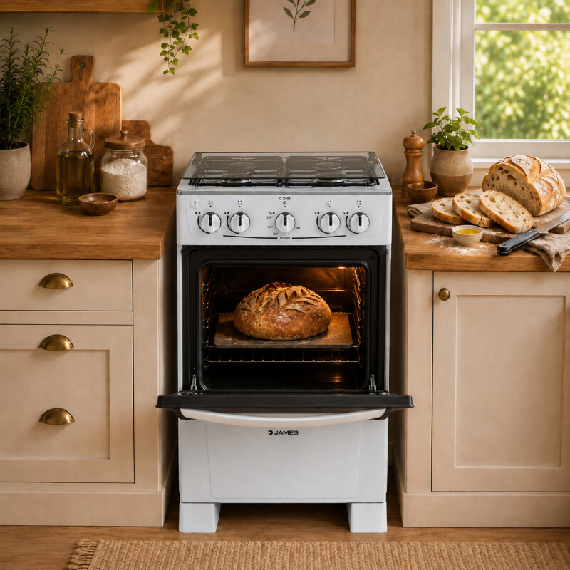 Cocina A Gas James 4 Hornallas C 105 B - Blanca Cocina A Gas James 4 Hornallas C 105 B - Blanca