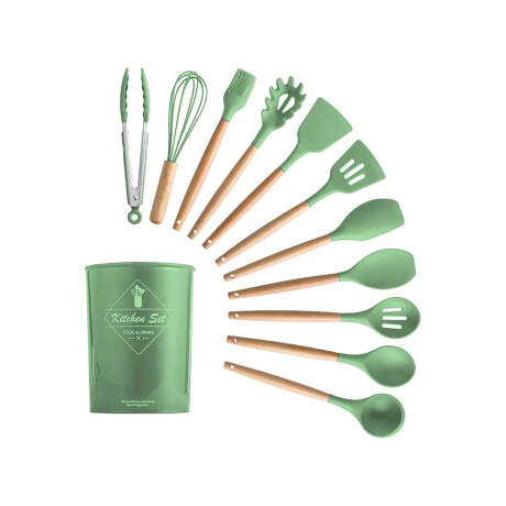 Set Sartén 3Divisiones + Utensillos 12Pzs + Cepillo p/lavado Gris