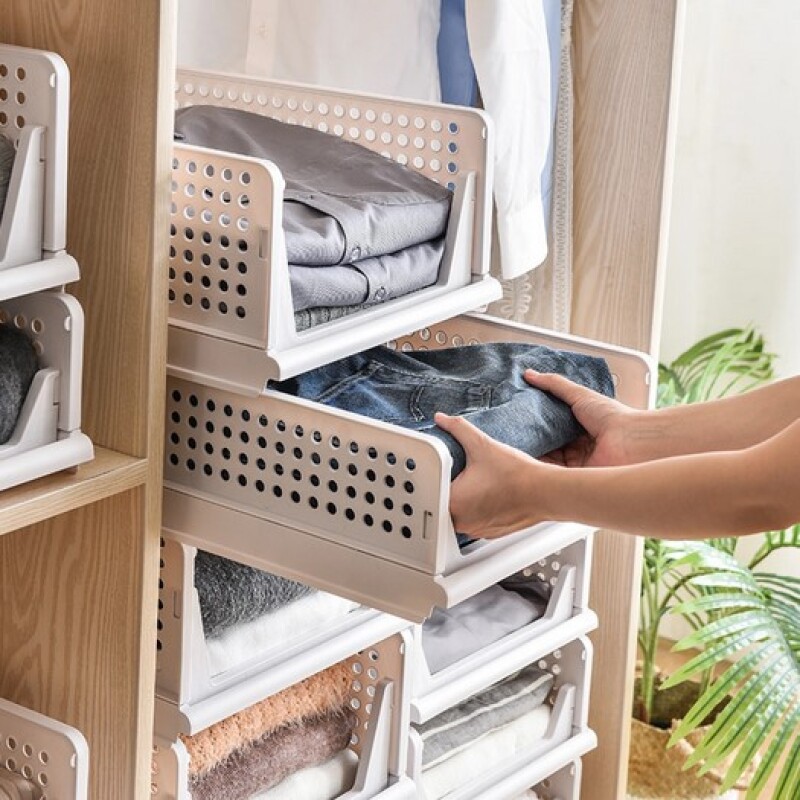 A912316 Estante Cajonera Plegable Y Apilable De Plástico Cocina Baño L
