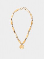Collar Corto Segmentado Efecto Piedra multicolor