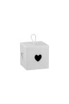Caja corazon 10x10x10 cm. BLANCO