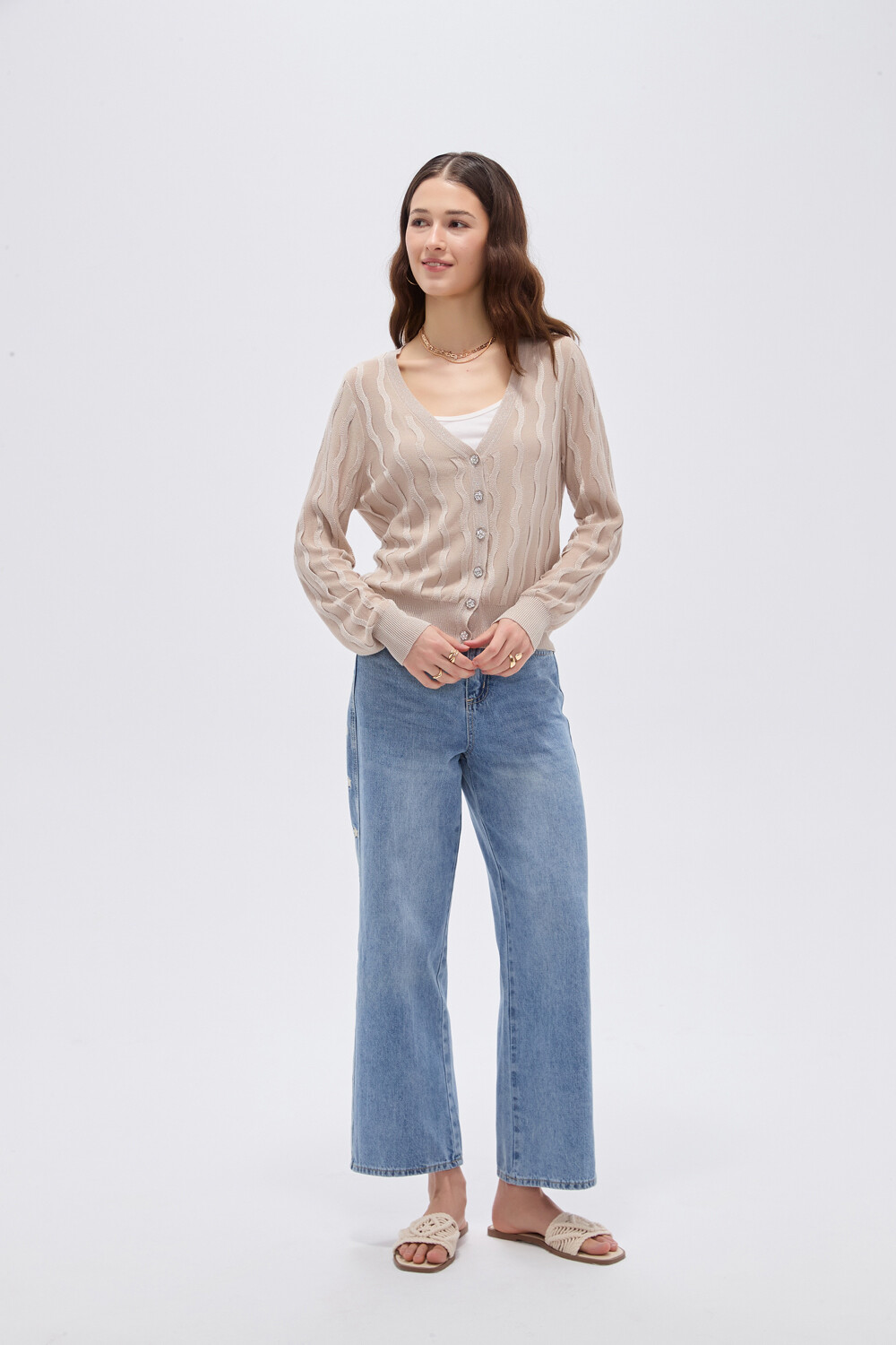 Cardigan Brau Beige