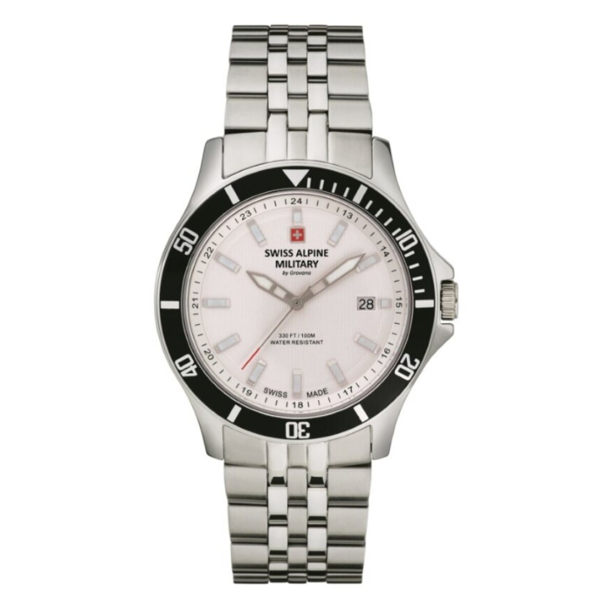 Reloj Swiss Alpine Military Challenger 7022.1132 para Hombre con correa de acero - Plateado 