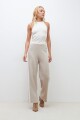 Pantalón tejido beige melange