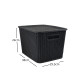 Caja organizadora símil ratán 20lt NEGRO