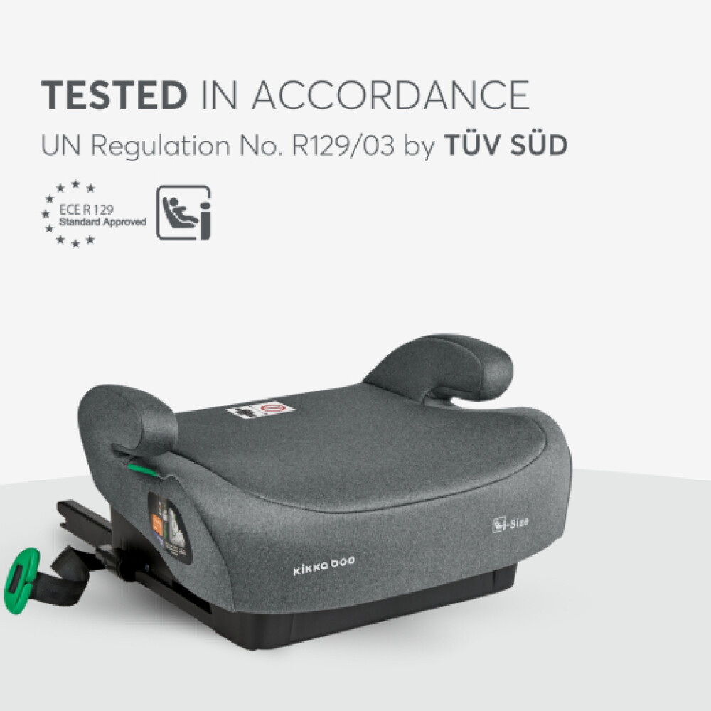 BOOSTER ALZADOR KIKKABOO ISOFIX 22-36KG GRIS