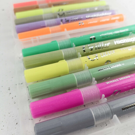 Set de 12 marcadores con glitter Sc