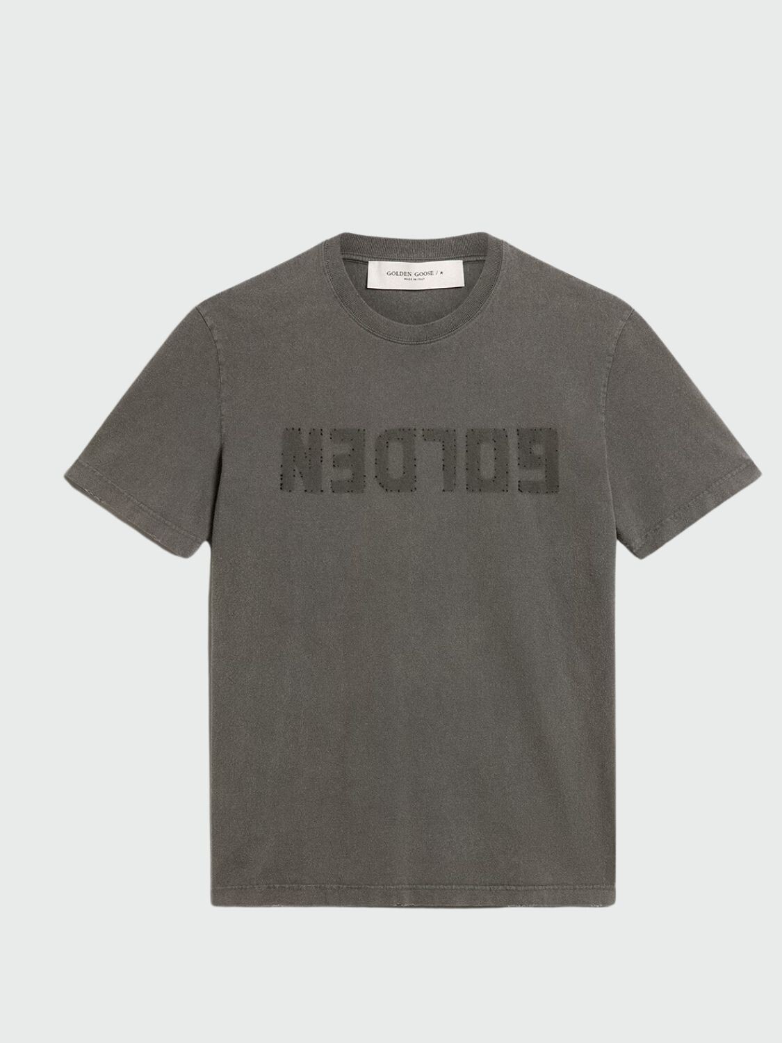 GOLDEN GOOSE - Remera Efecto Desgastado Gris