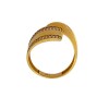Anillo Cruzado -Oro bajo-Piedra Zirconia-AN8211 conpiedra