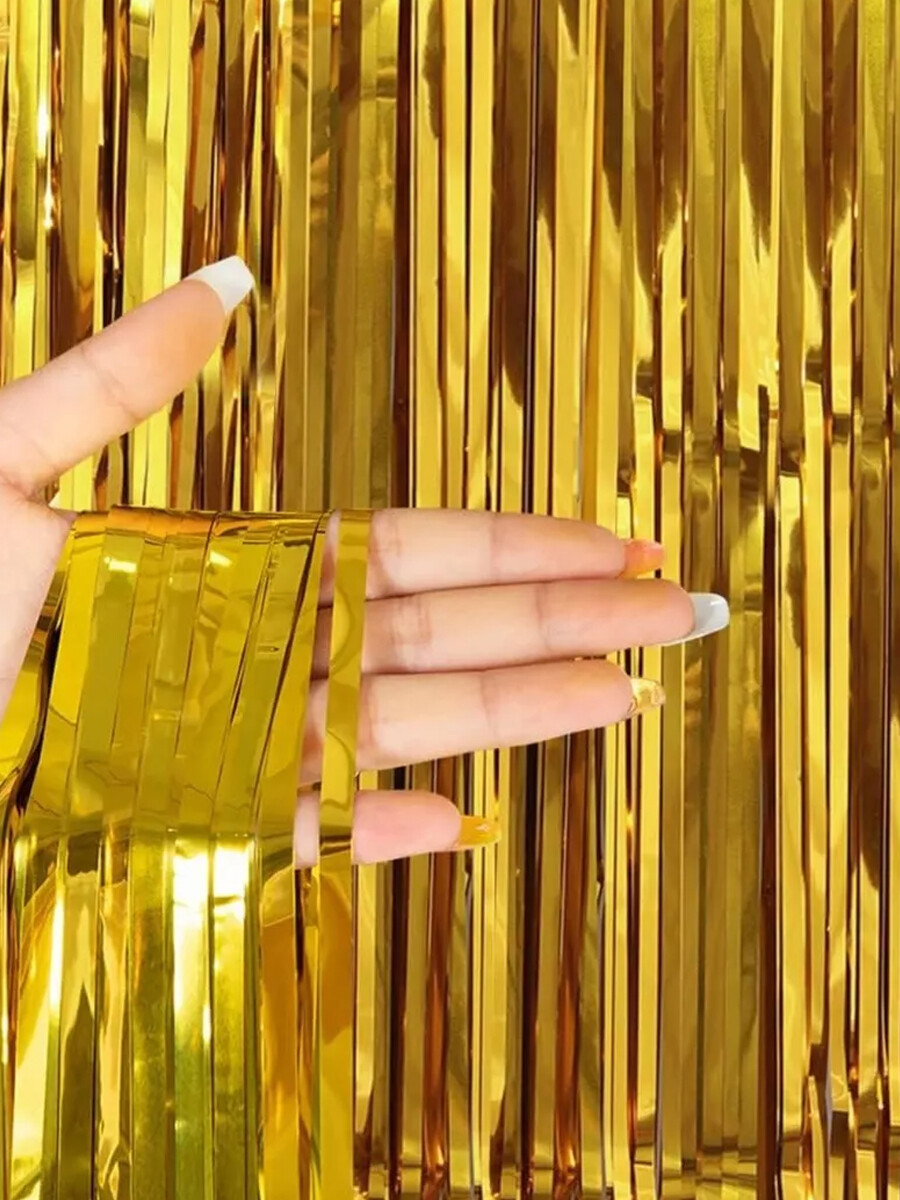 CORTINA DE FLECOS - DORADO 