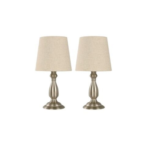 PACK VELADOR DE MESA ESTER E27 NIQUEL SATINADO PACK VELADOR DE MESA ESTER E27 NIQUEL SATINADO