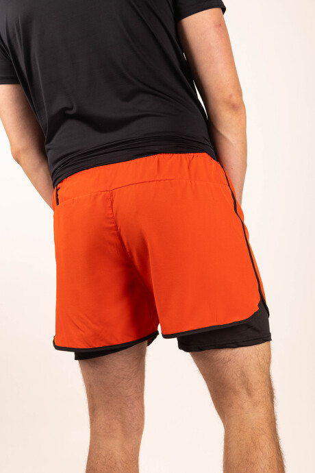 Short con calza interna Naranja