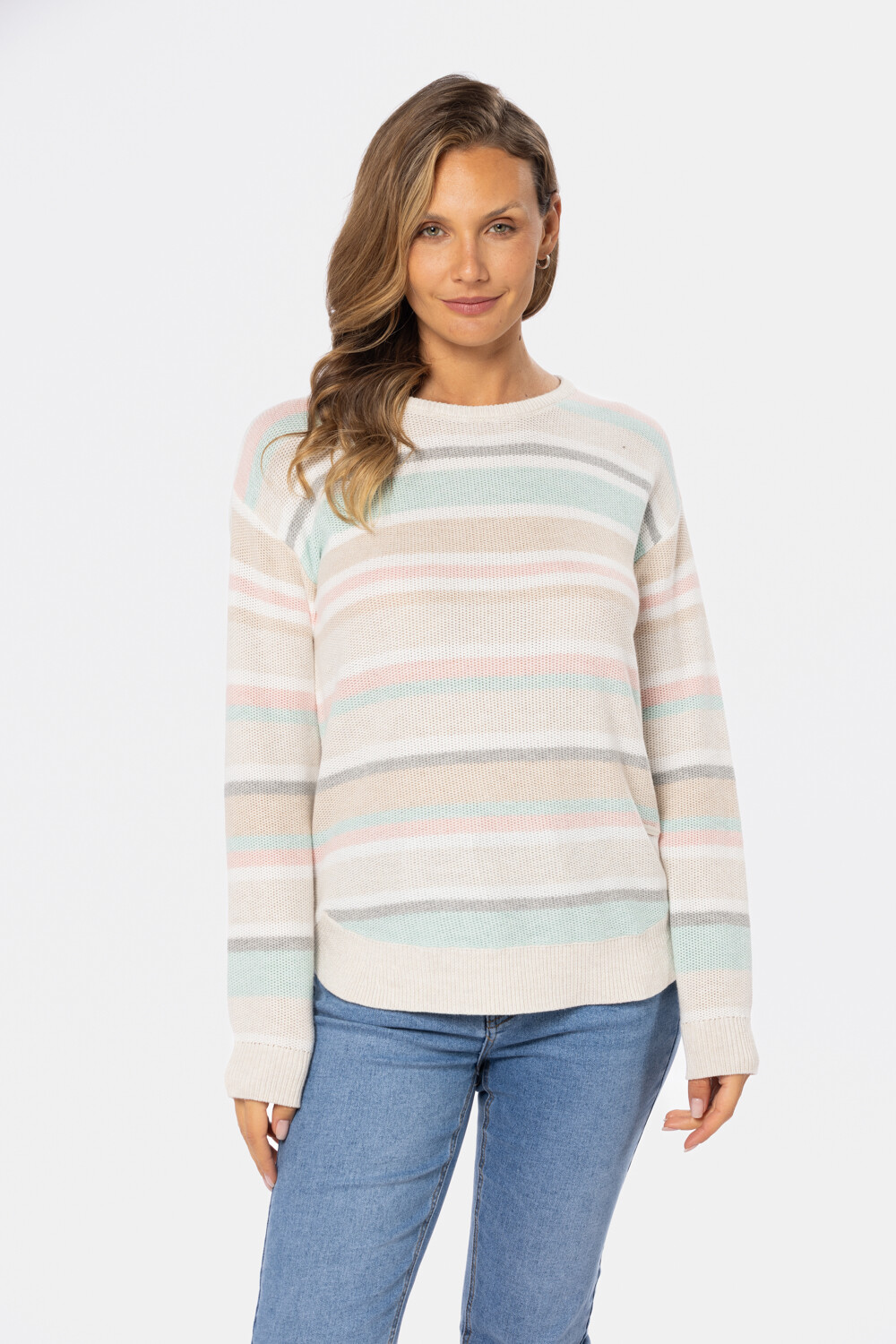 BUZO TEJIDO RAYADO Beige