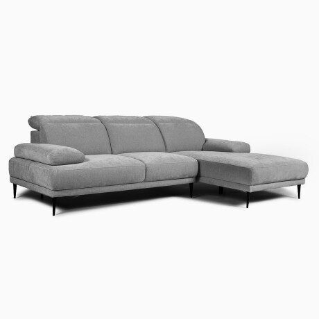 Rinconera Allegra- Tela Microfibra - Chaise Derecho 6686-7 Gris