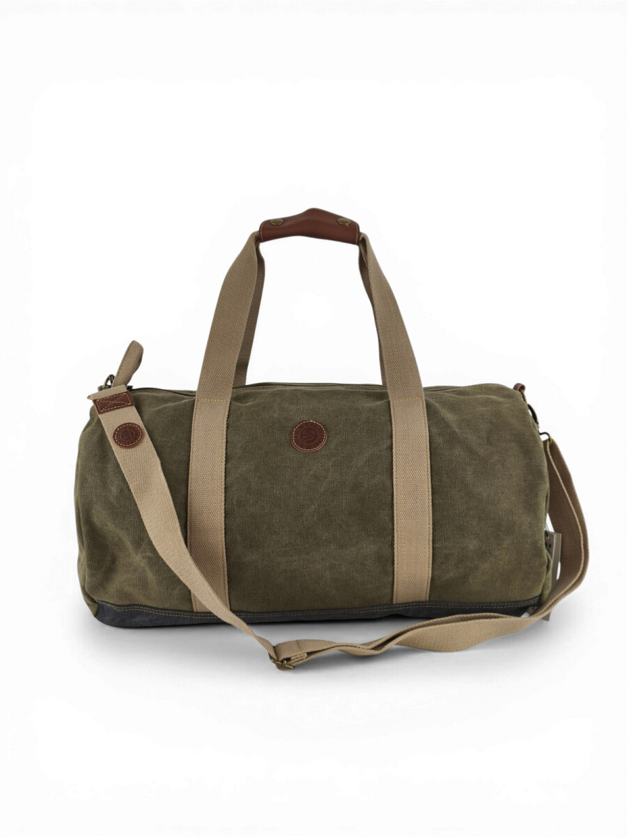 Bolso tubo de lona - Verde 