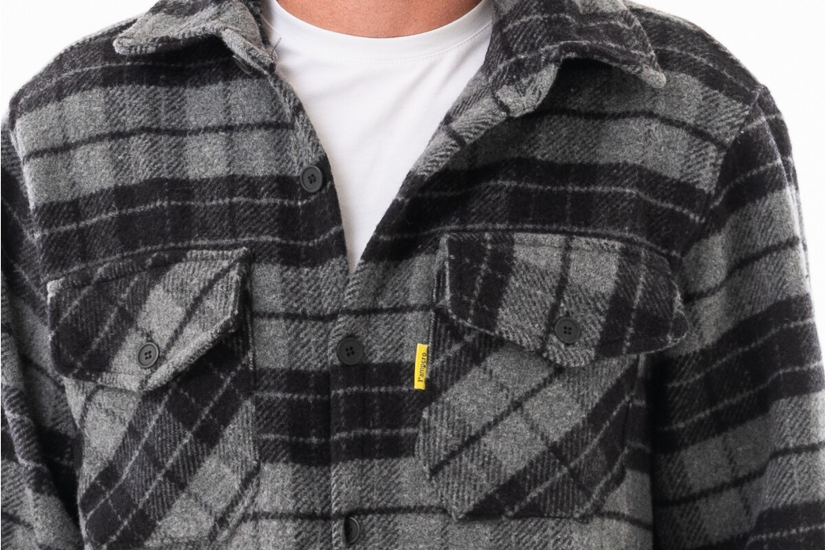 CAMISA LEÑADORA Gris/negro 21