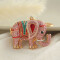 Llavero Elefante Trompa Abajo Rosa