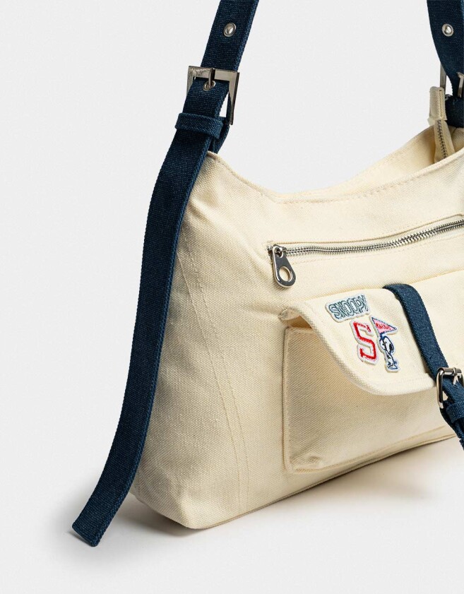 Saca Cartera Saca Snoopy - Blanco Crudo