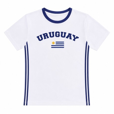 CAMISETA DAMA BANDERA UY BLANCO CE-DABANUY-01 TALLE XXL BLANCO