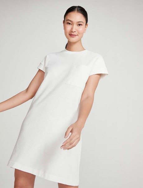 VESTIDO BÁSICO CON BOLSILLO BEIGE