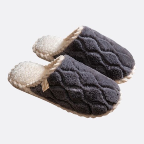 Pantufla Diseño Ondulado Gris
