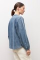 Camisa de jean mangas abullonadas jean medio