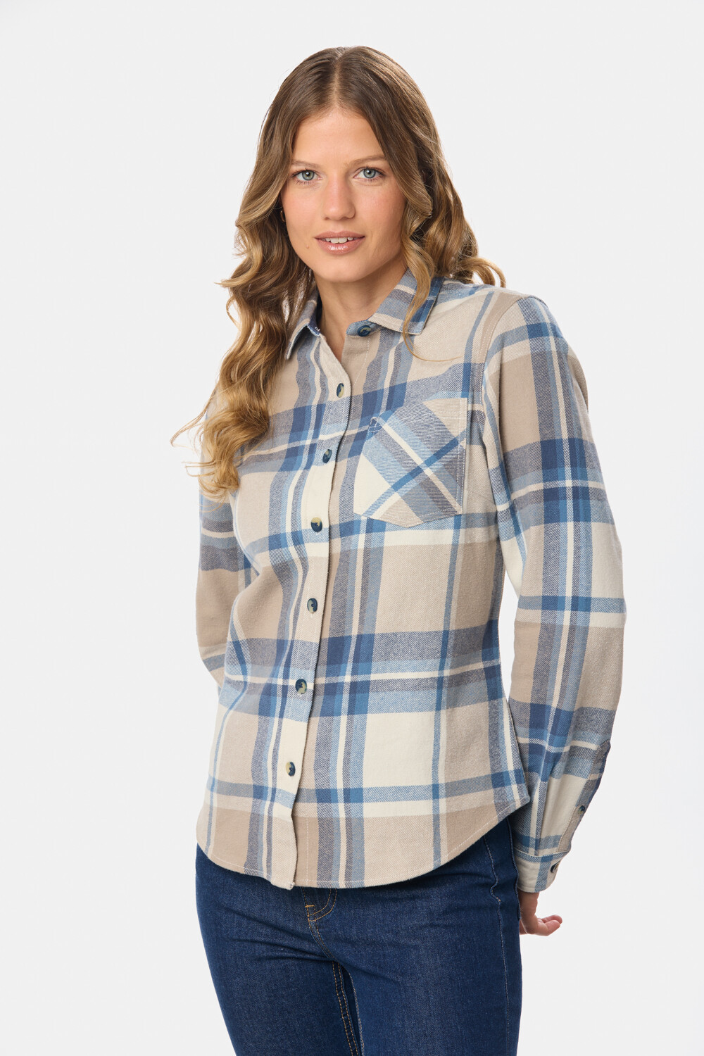 CAMISA DE VIYELA Beige