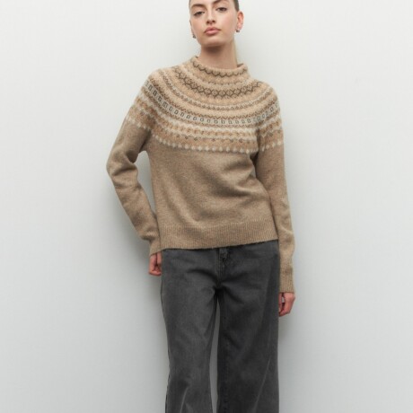 POLERA SUR Beige Melange