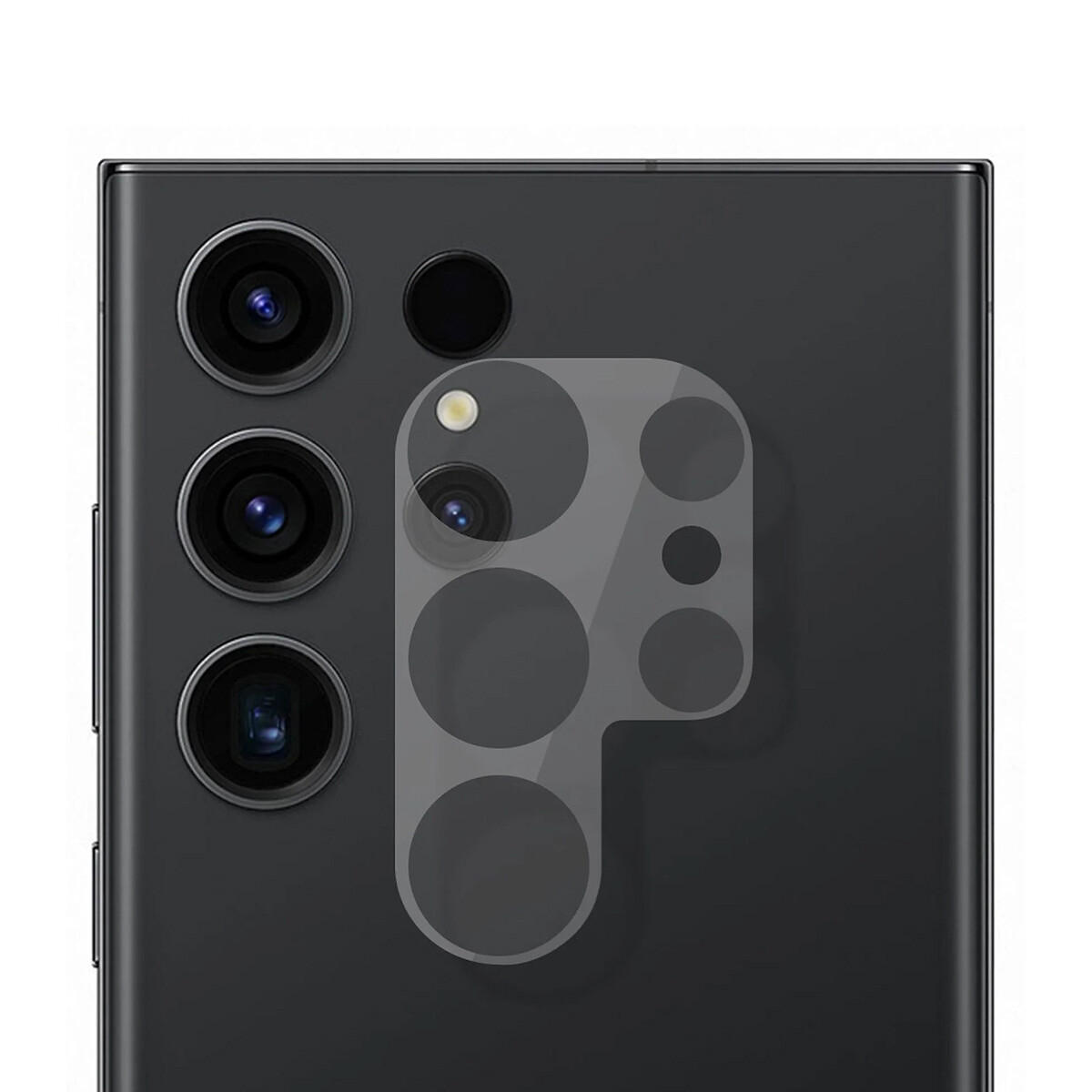 Vidrio Protector de Cámara 9H para Samsung Galaxy S23 Ultra - Negro 