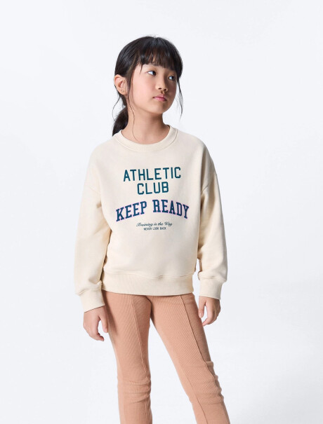 BUZO INFANTIL CON ESTAMPA BEIGE