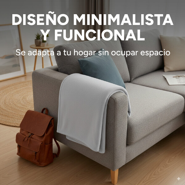Manta Polar 1 Plaza 180x130Cm Polyester Suave Compacta Color Gris Claro