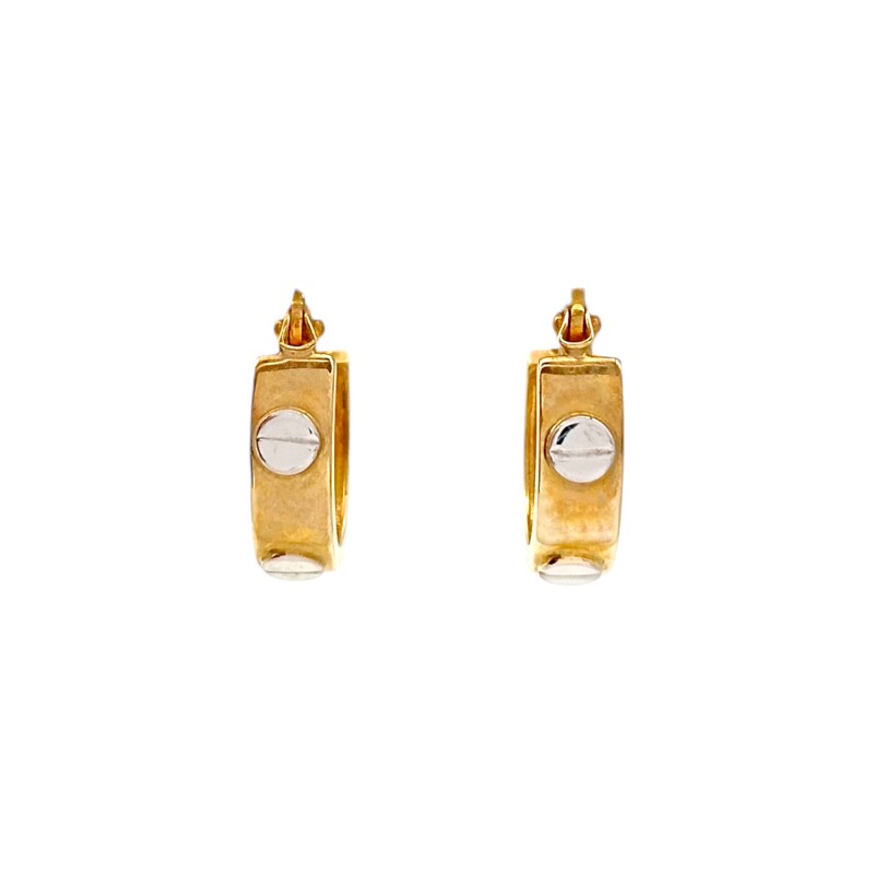 Caravanas Cartier aros de oro - Oro bajo - Sin piedra - CA8269 sinpiedra
