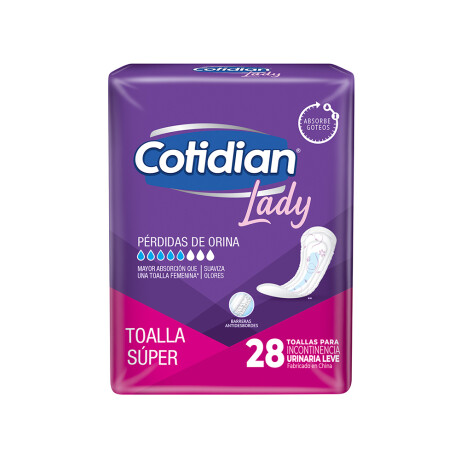 Protectores Cotidian Lady Super Incontinencia Leve 28 Unidades Protectores Cotidian Lady Super Incontinencia Leve 28 Unidades