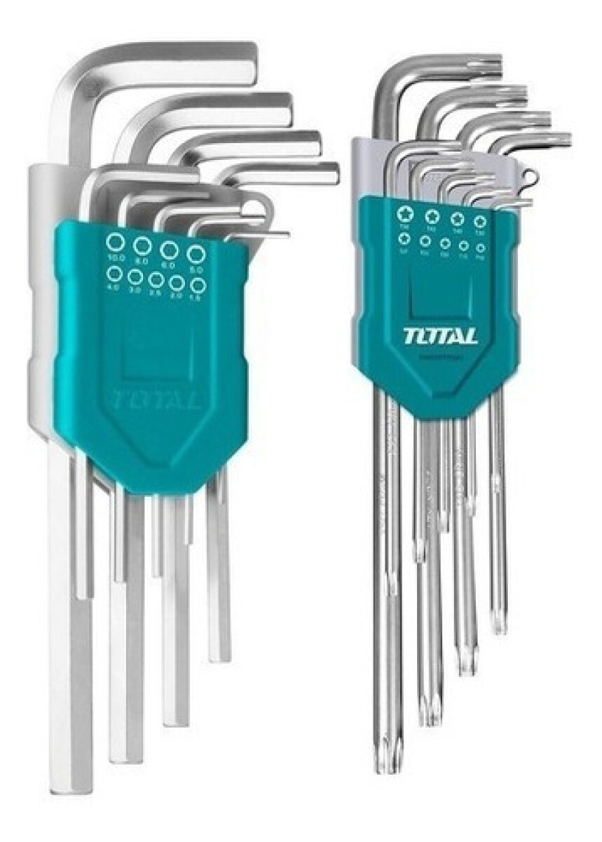 Llave Allen + Torx Set 18 Piezas Industrial Total 