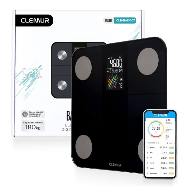 Balanza Baño Inteligente Monitor Digital Bascula Profesional app smart led 180 Kg Imback Color Gris Oscuro Balanza Baño Inteligente Monitor Digital Bascula Profesional app smart led 180 Kg Imback Color Gris Oscuro