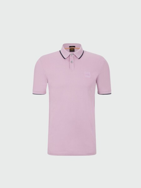 Hugo Boss -Remera polo de algodón, slim fit , PASSERTIP Violeta