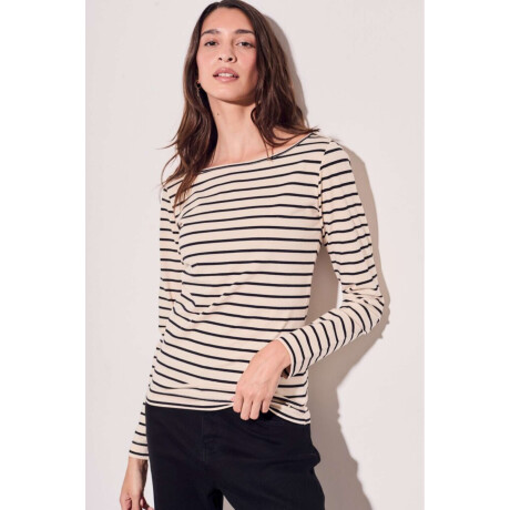 Remera Algodón Elastno Nácar