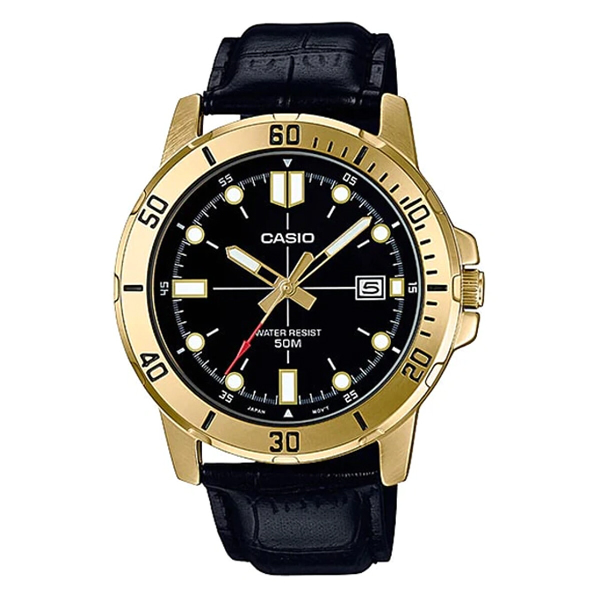 Reloj CASIO MTPVD01GL-1EVUDF en Cuero Negro Esfera 45mm 